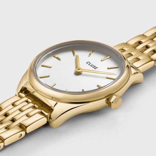 Féroce Mini Watch Steel White, Gold Colour