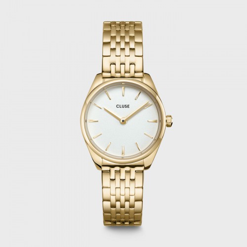 Féroce Mini Watch Steel White, Gold Colour